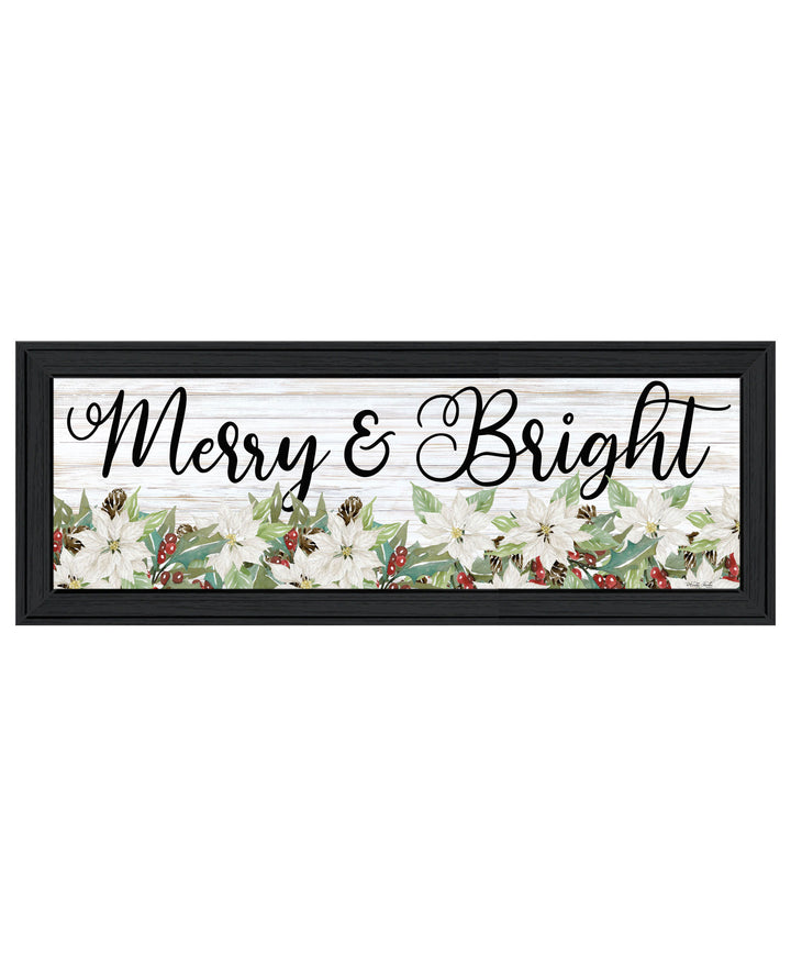 Merry and Bright Black Framed Print Wall Art