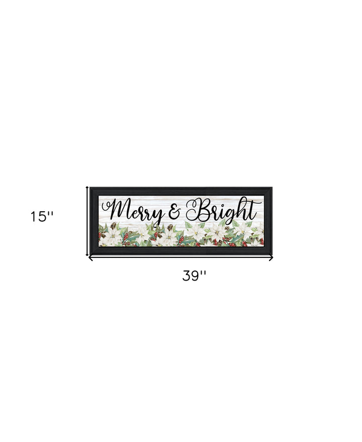 Merry and Bright Black Framed Print Wall Art