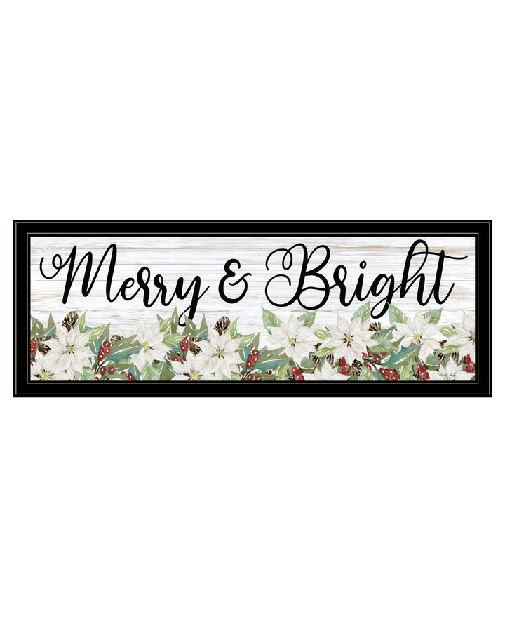 Merry and Bright Black Framed Print Wall Art