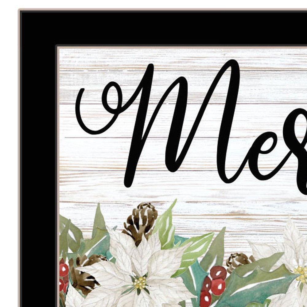 Merry and Bright Black Framed Print Wall Art