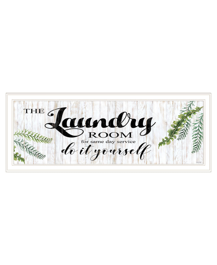 The Laundry Room White and Brown Framed Print Laundry Wall Art