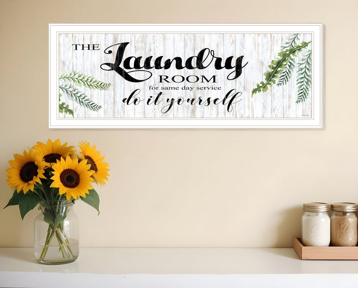 The Laundry Room White and Brown Framed Print Laundry Wall Art