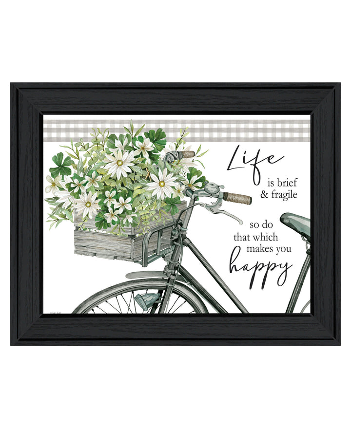 DO THAT WHICH MAKES YOU HAPPY Black Framed Print Wall Art