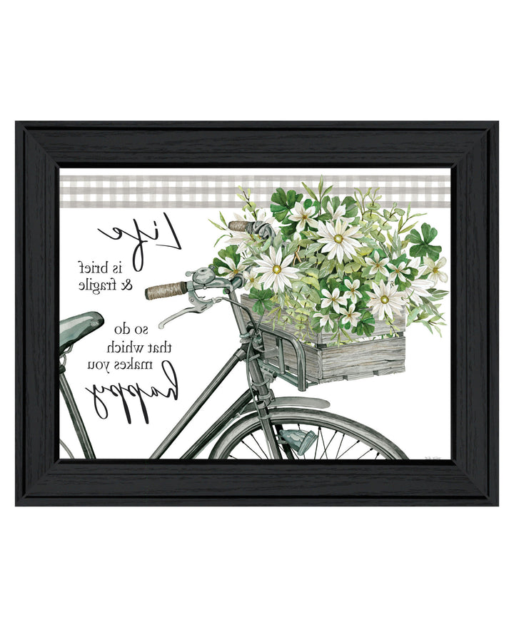 DO THAT WHICH MAKES YOU HAPPY Black Framed Print Wall Art