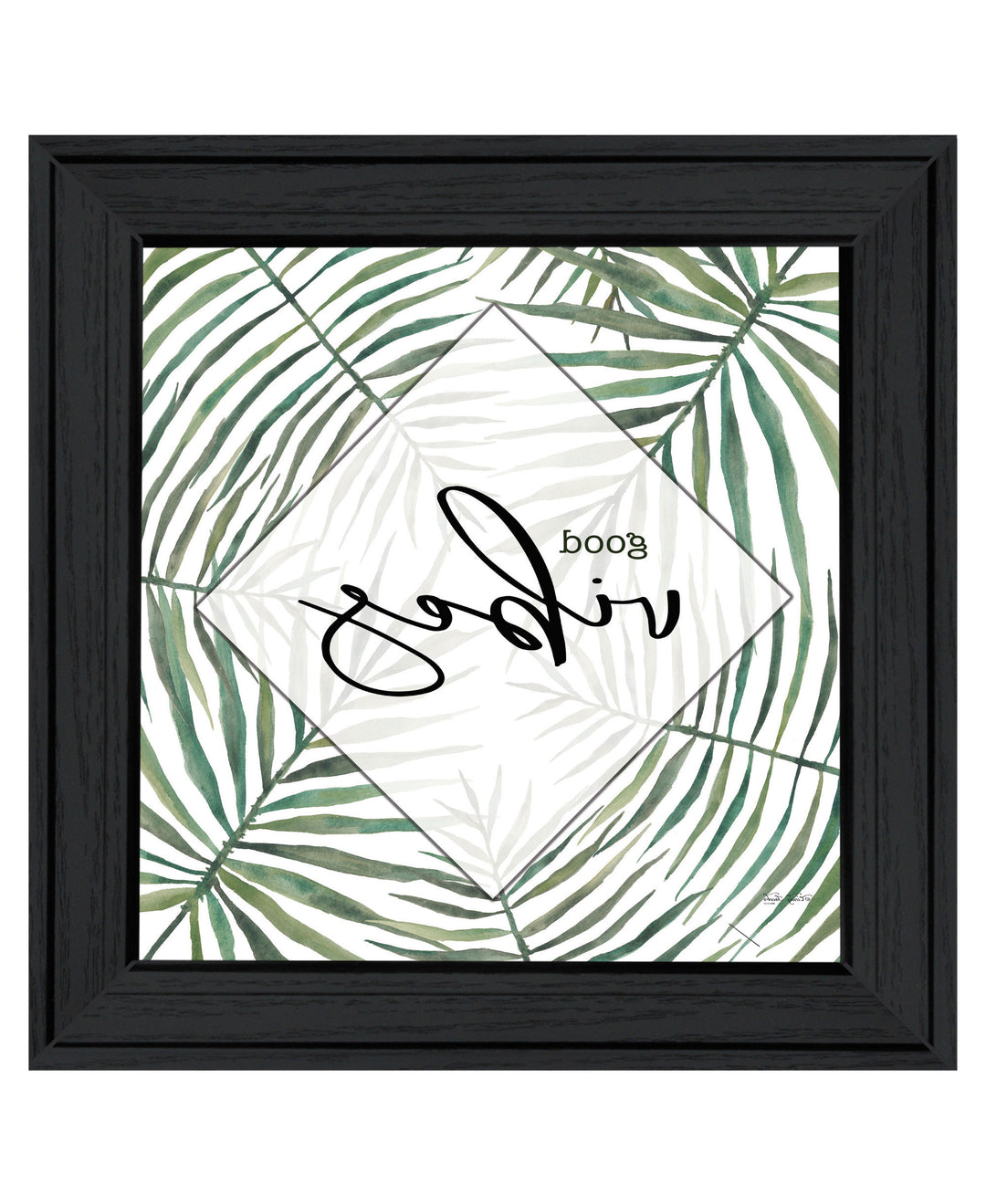 GOOD VIBES Black Framed Print Wall Art