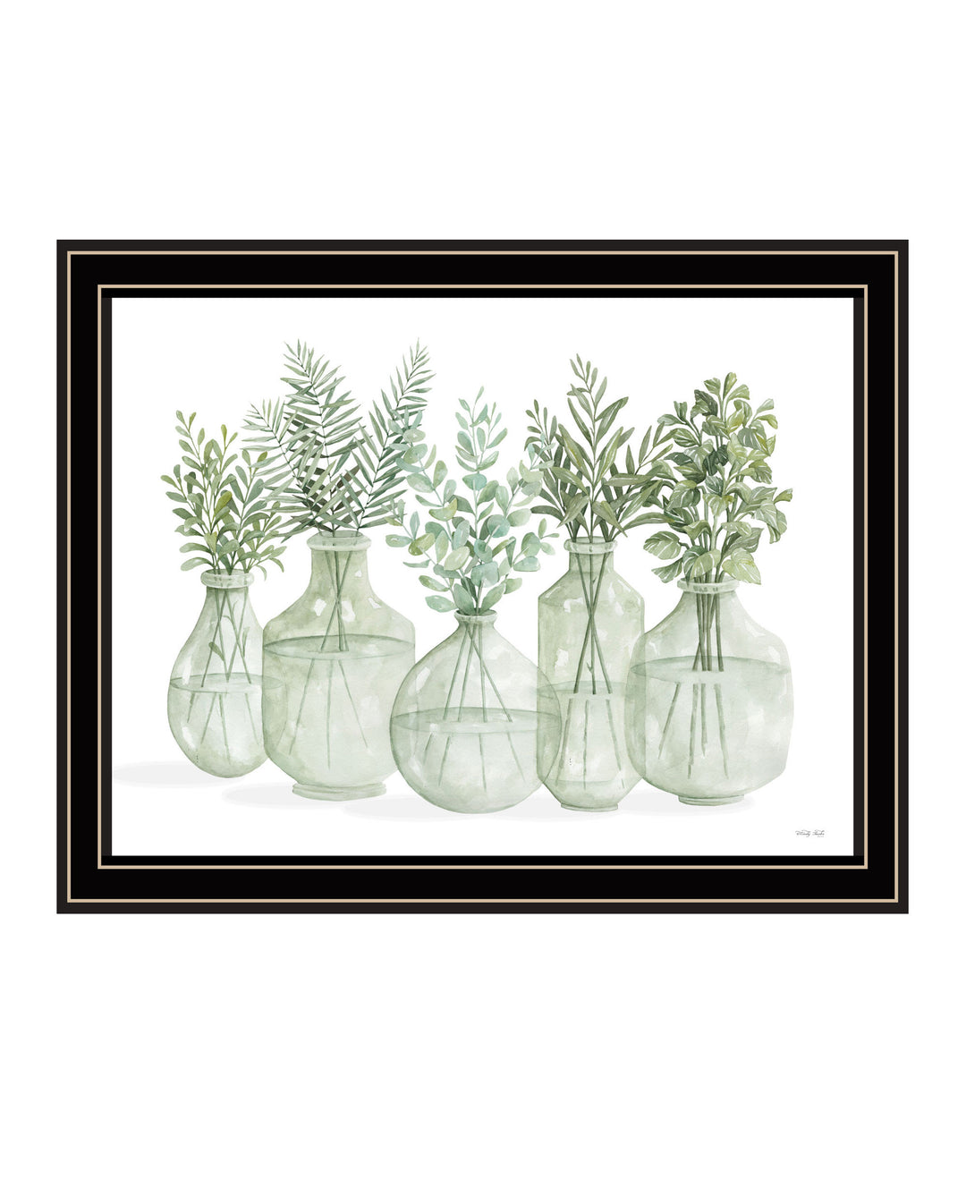 Simply Sage Black Framed Print Wall Art