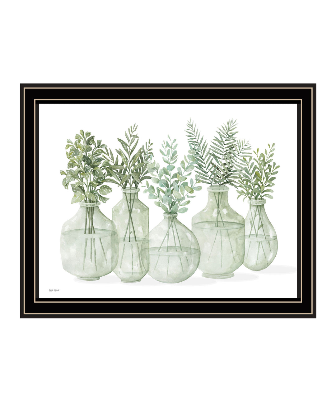 Simply Sage Black Framed Print Wall Art