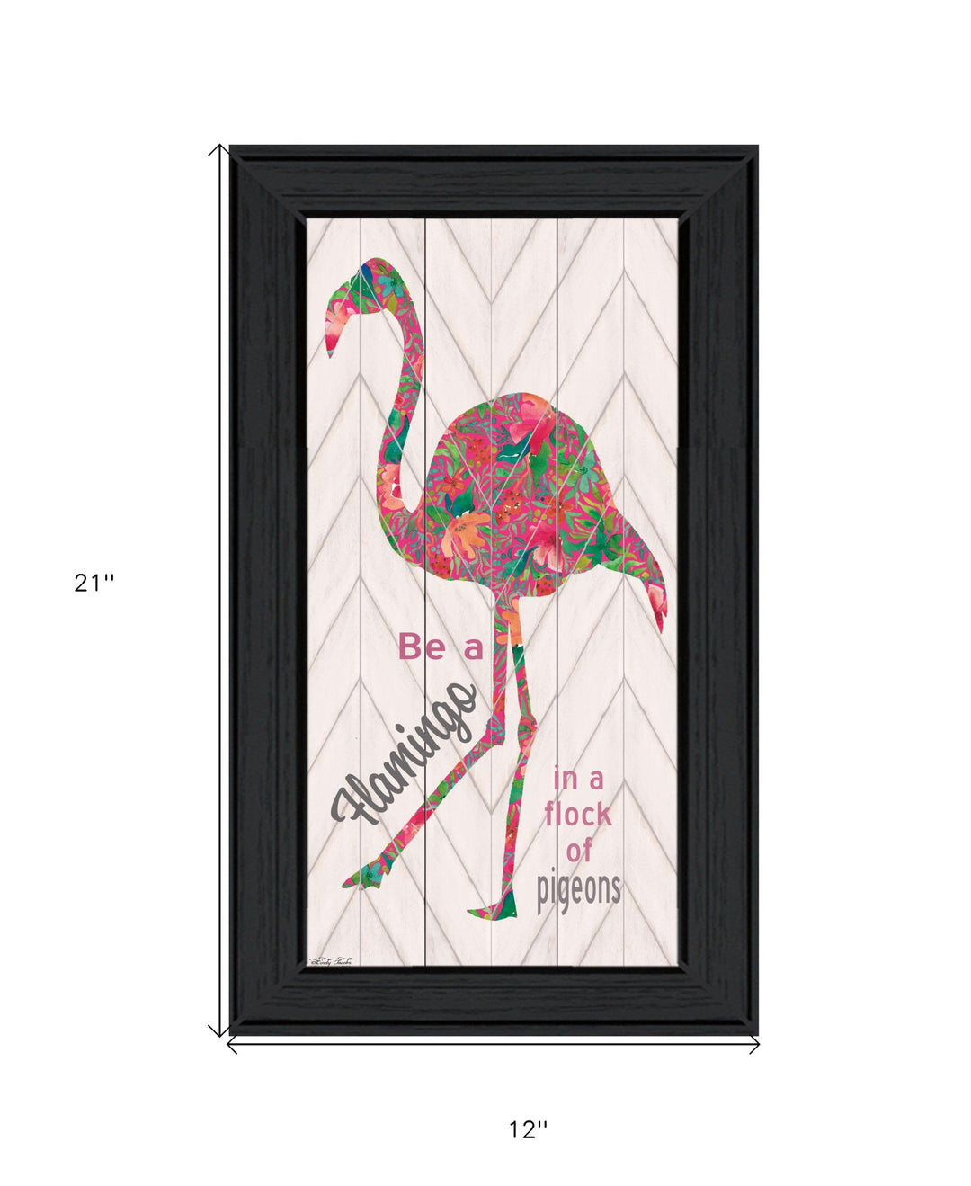 Be A Flamingo Black Framed Print Wall Art