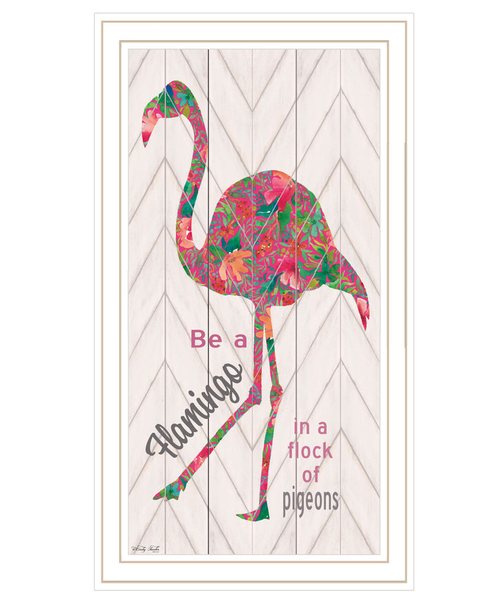 Be A Flamingo Black Framed Print Wall Art