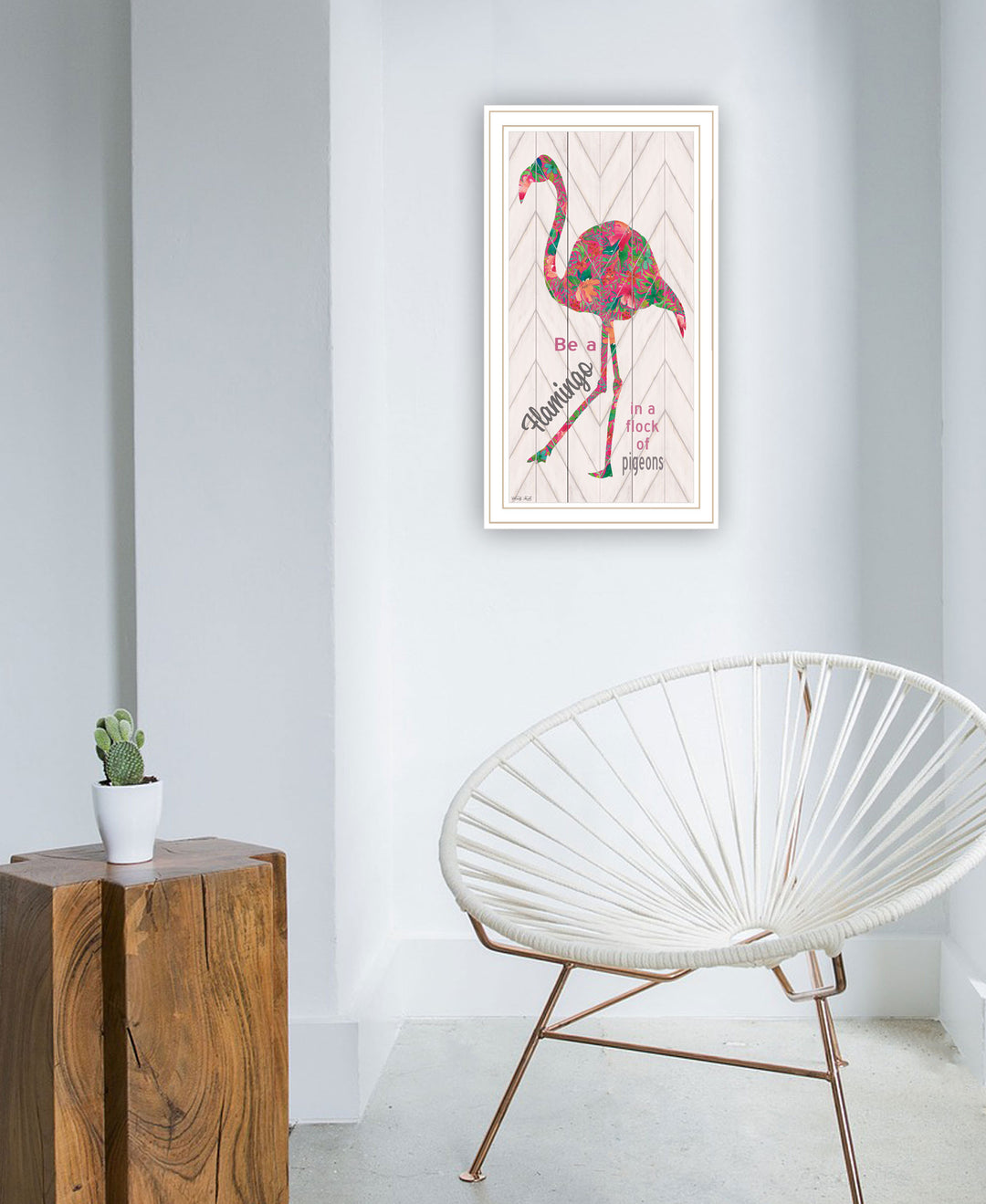 Be A Flamingo Black Framed Print Wall Art