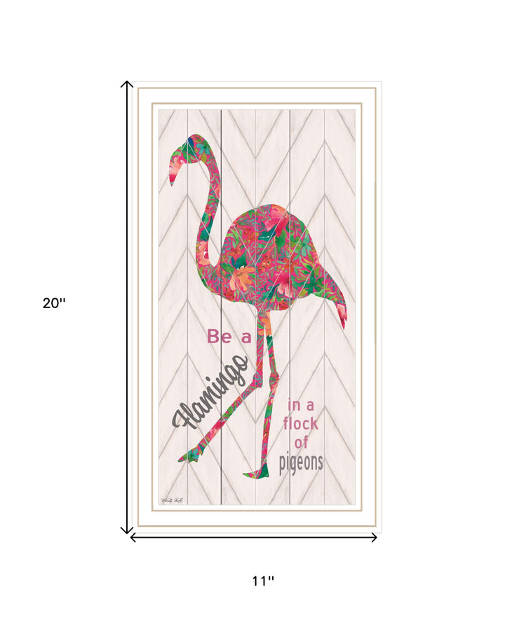 Be A Flamingo Black Framed Print Wall Art