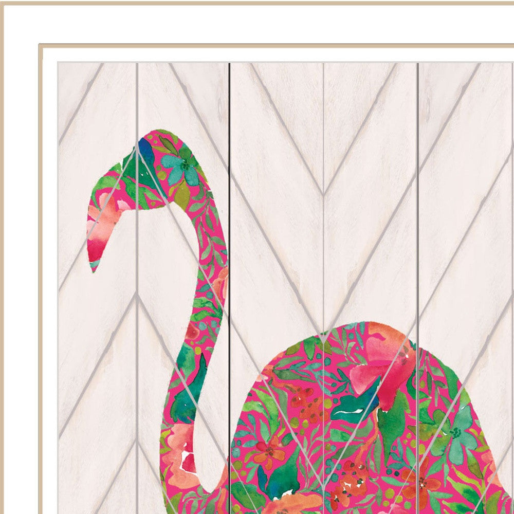 Be A Flamingo Black Framed Print Wall Art