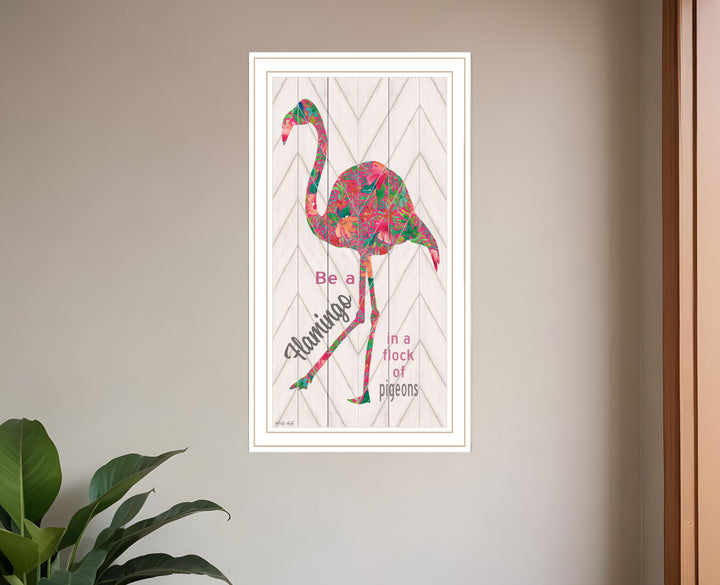 Be A Flamingo Black Framed Print Wall Art