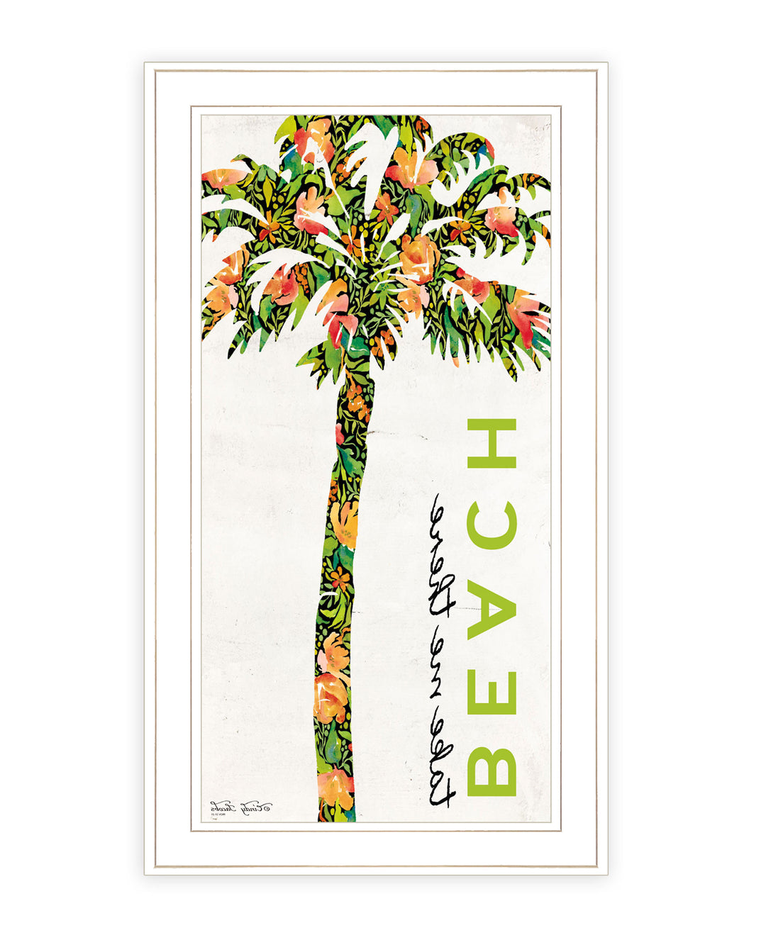 Beach Take Me There White Framed Print Wall Art