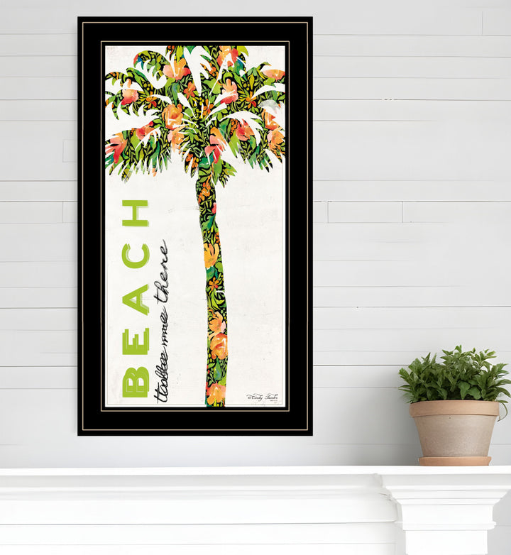 Beach Take Me There Black Framed Print Wall Art