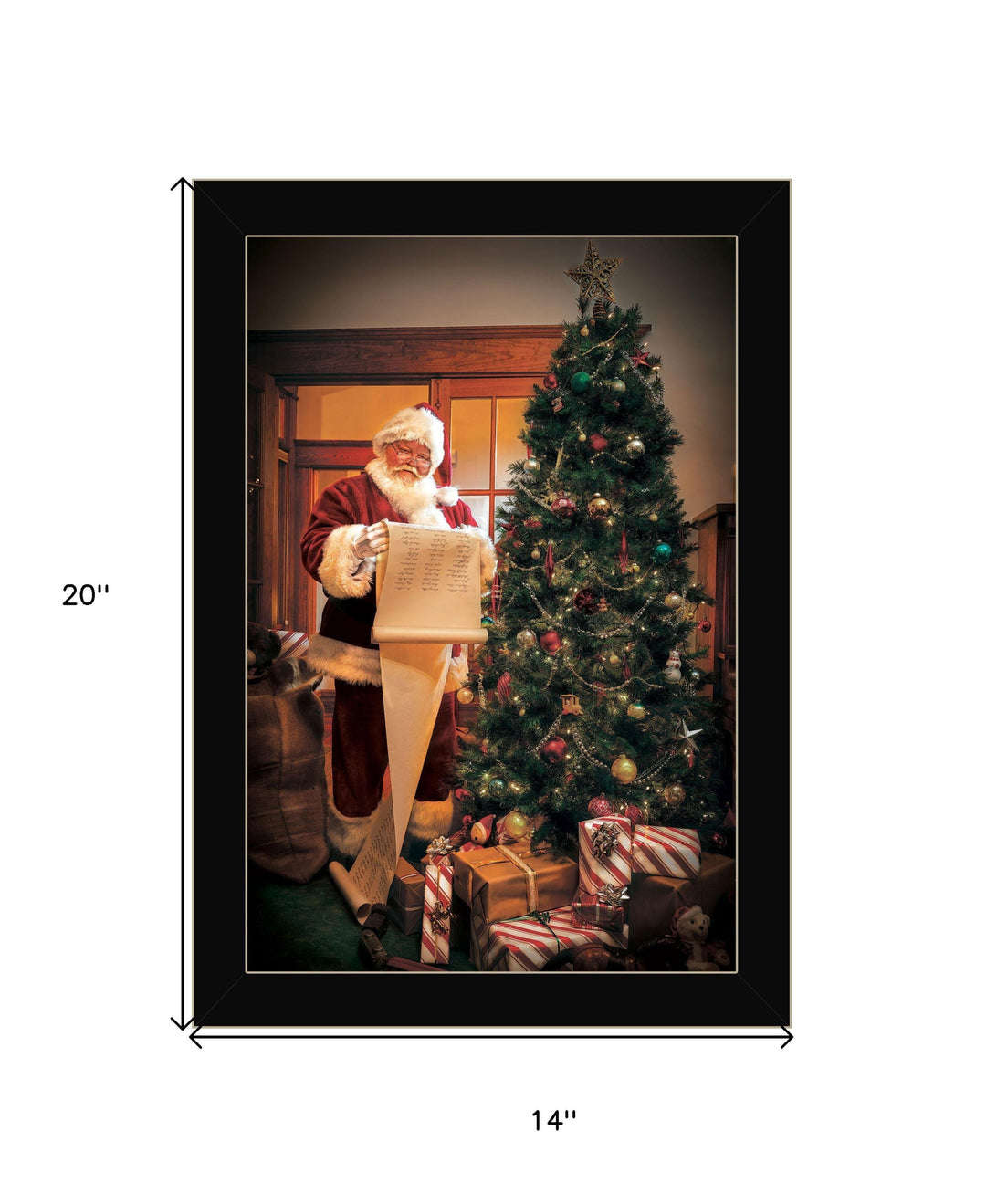 Naughty Or Nice Black Framed Print Wall Art