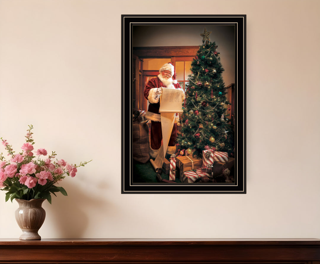 Naughty Or Nice Black Framed Print Wall Art