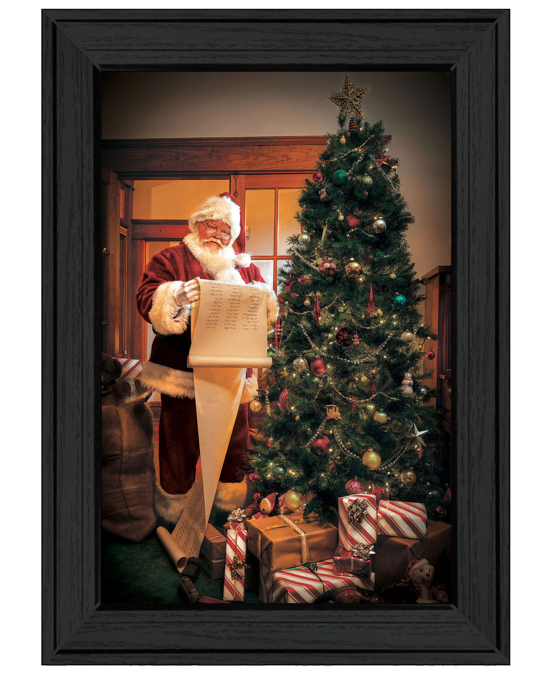 Naughty Or Nice Black Framed Print Wall Art