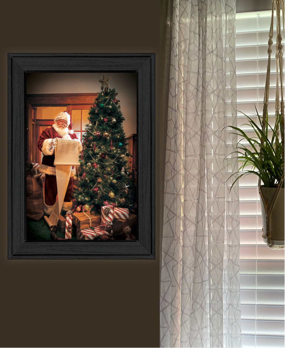 Naughty Or Nice Black Framed Print Wall Art