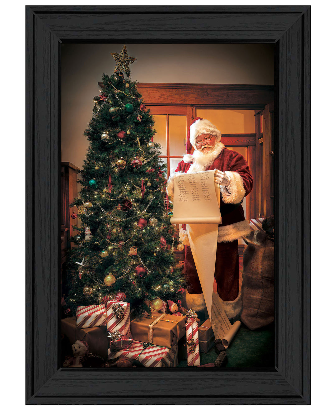 Naughty Or Nice Black Framed Print Wall Art