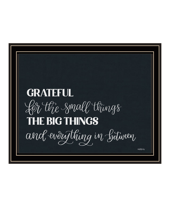 Grateful For Everything Black Framed Print Wall Art