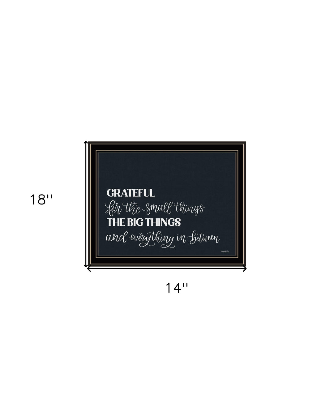 Grateful For Everything Black Framed Print Wall Art