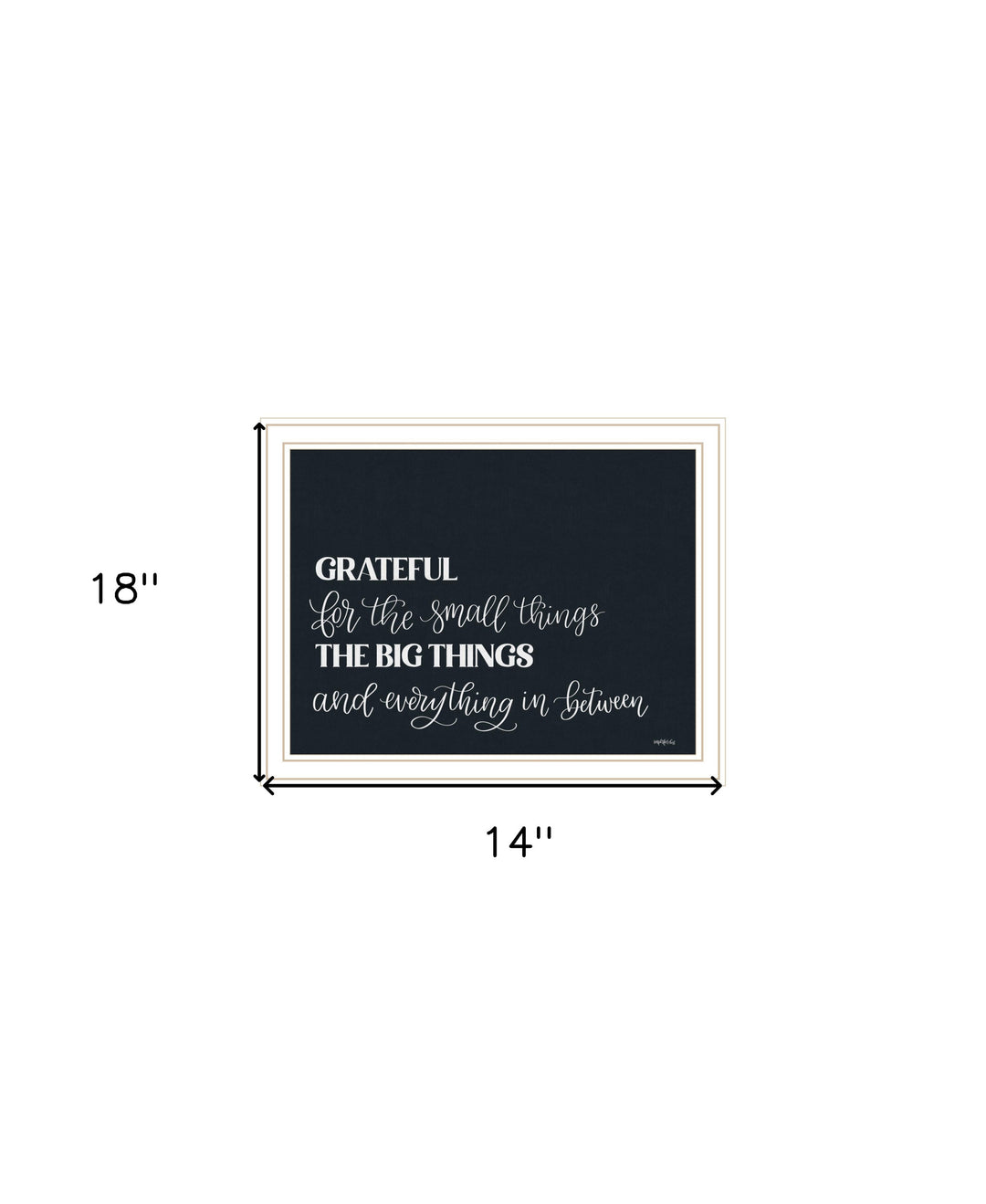 Grateful For Everything Black Framed Print Wall Art