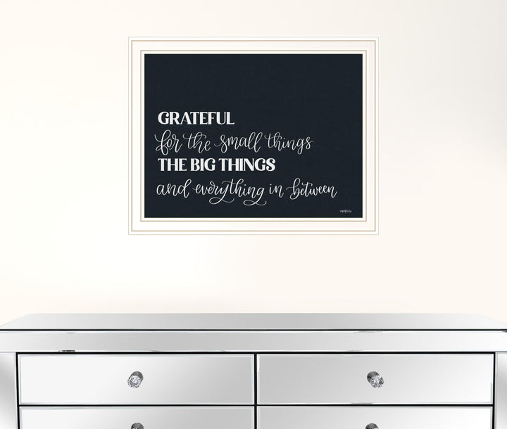 Grateful For Everything Black Framed Print Wall Art