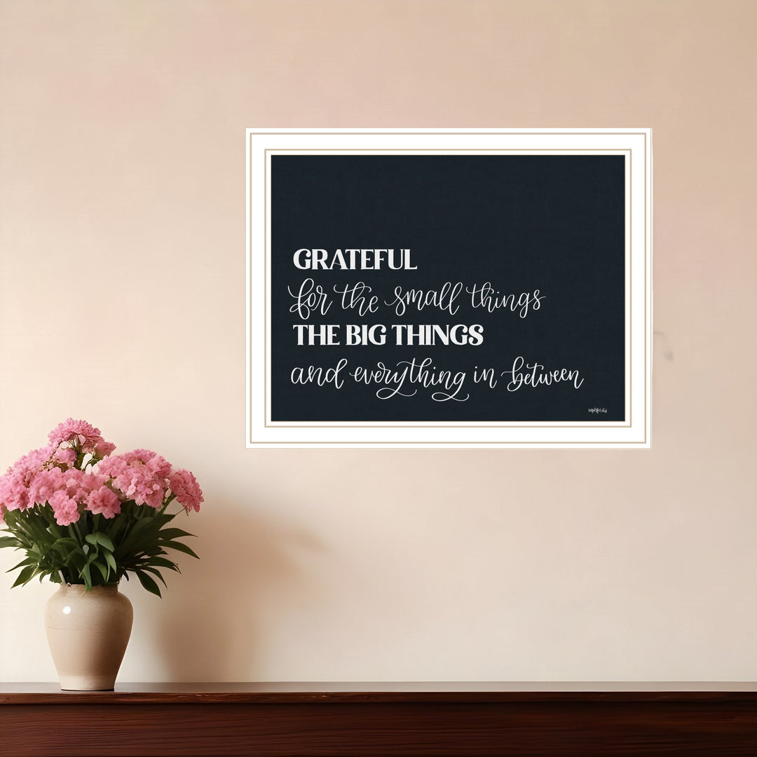 Grateful For Everything Black Framed Print Wall Art