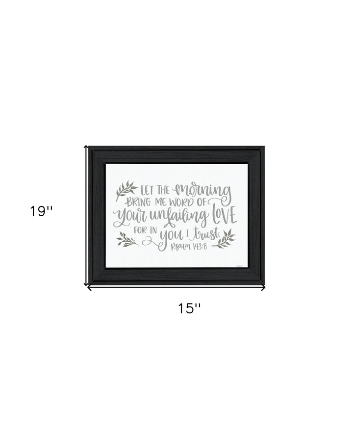 Your Unfailing Love Black Framed Print Wall Art