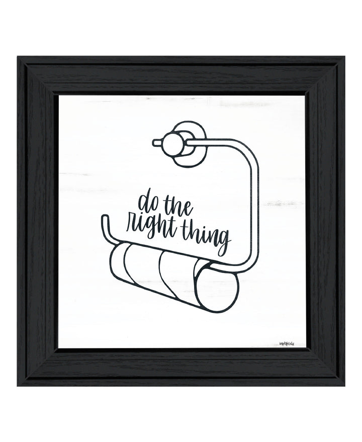 Empty Toilet Paper Roll Black Framed Print Wall Art