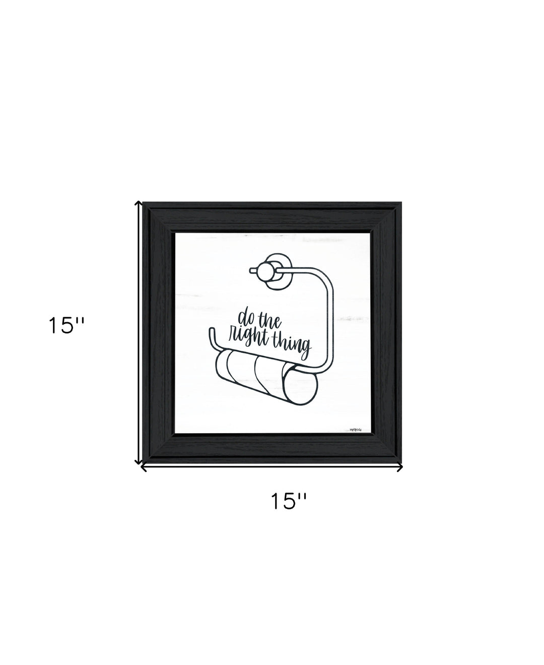 Empty Toilet Paper Roll Black Framed Print Wall Art