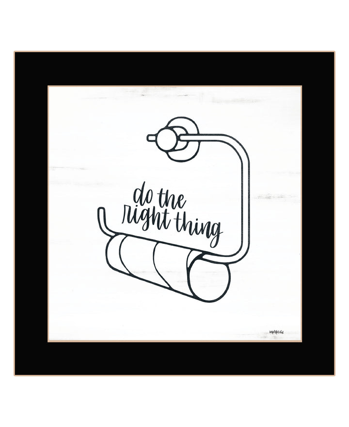 Empty Toilet Paper Roll Black Framed Print Wall Art