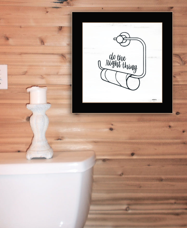 Empty Toilet Paper Roll Black Framed Print Wall Art