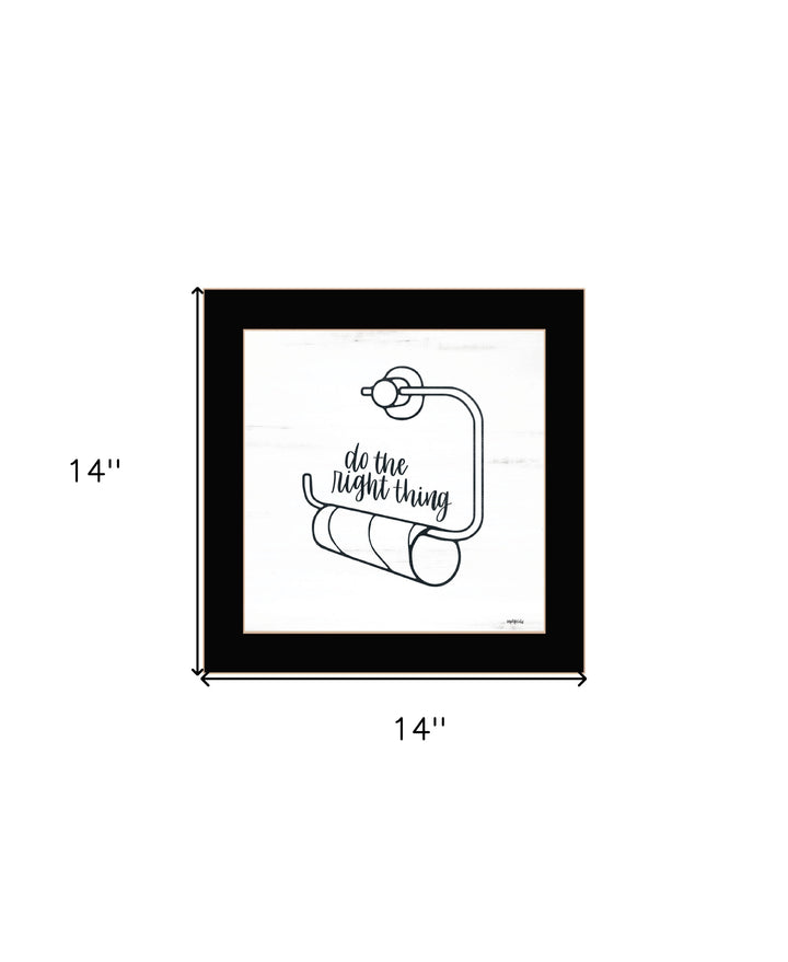 Empty Toilet Paper Roll Black Framed Print Wall Art