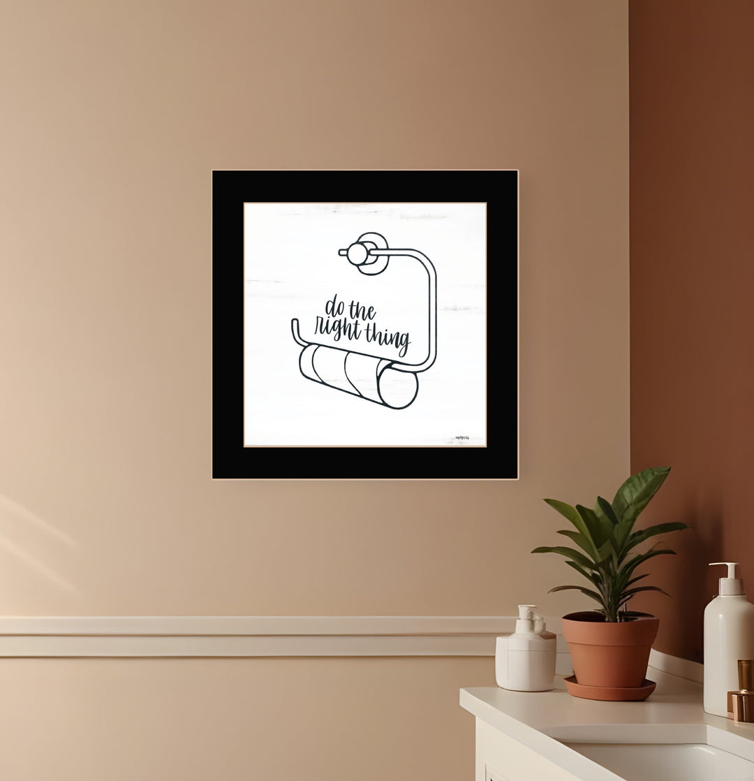 Empty Toilet Paper Roll Black Framed Print Wall Art