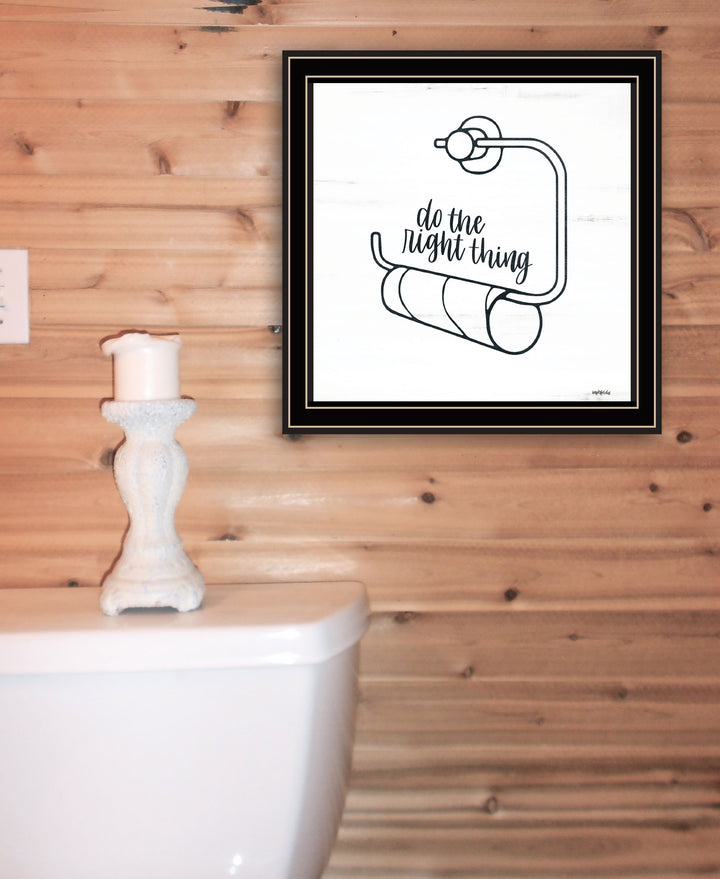 Empty Toilet Paper Roll Black Framed Print Wall Art