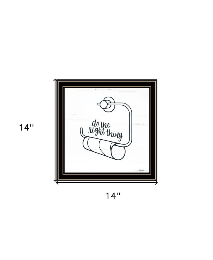 Empty Toilet Paper Roll Black Framed Print Wall Art