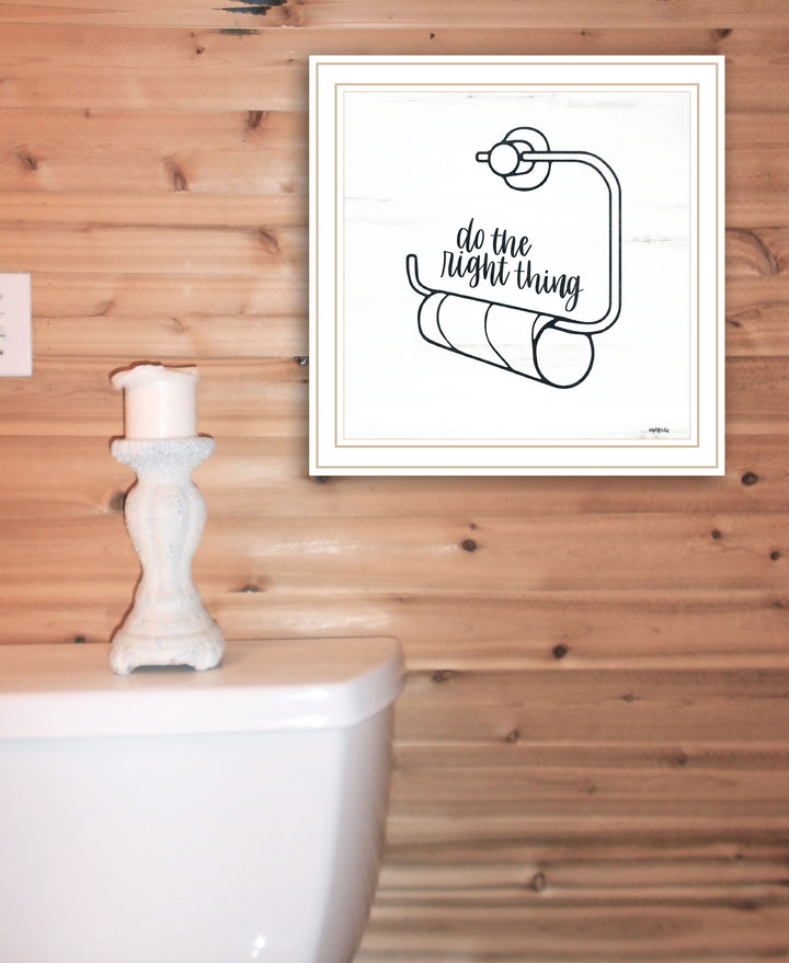 Empty Toilet Paper Roll Black Framed Print Wall Art