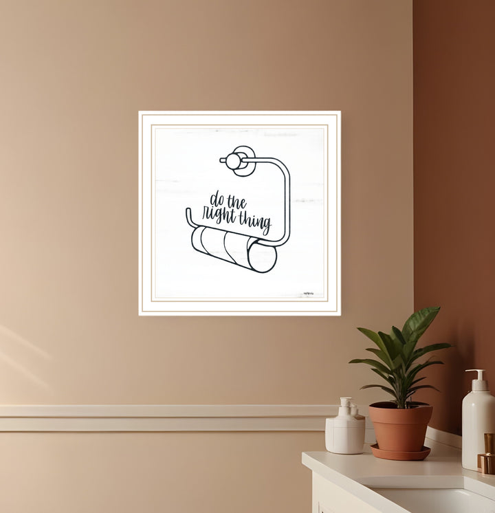 Empty Toilet Paper Roll Black Framed Print Wall Art