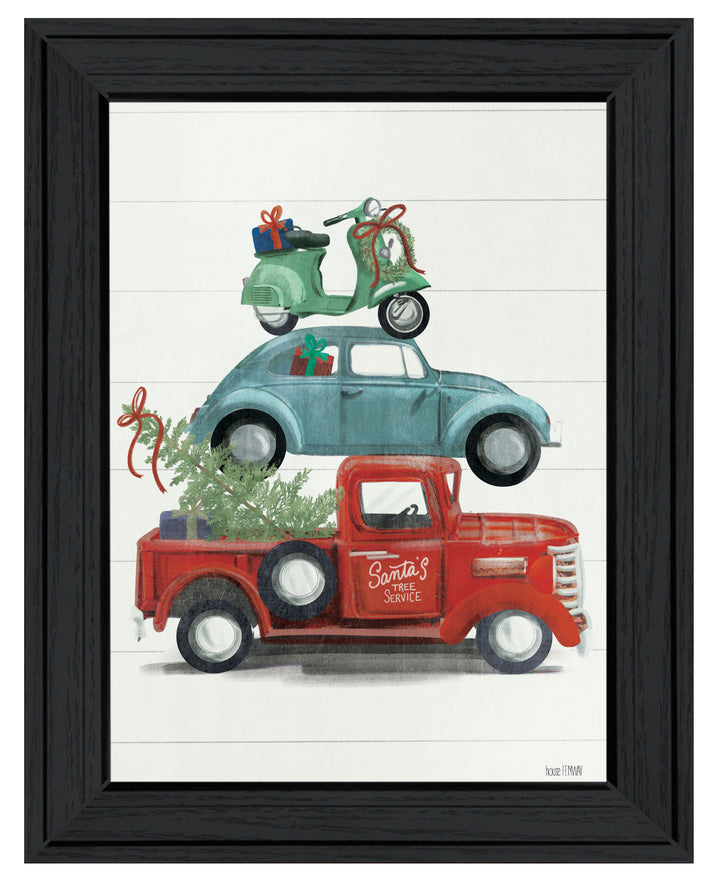 Holiday Travels Black Framed Print Wall Art