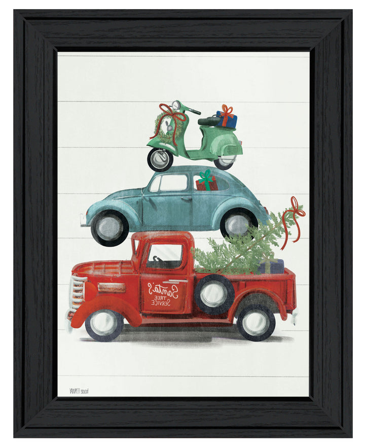 Holiday Travels Black Framed Print Wall Art