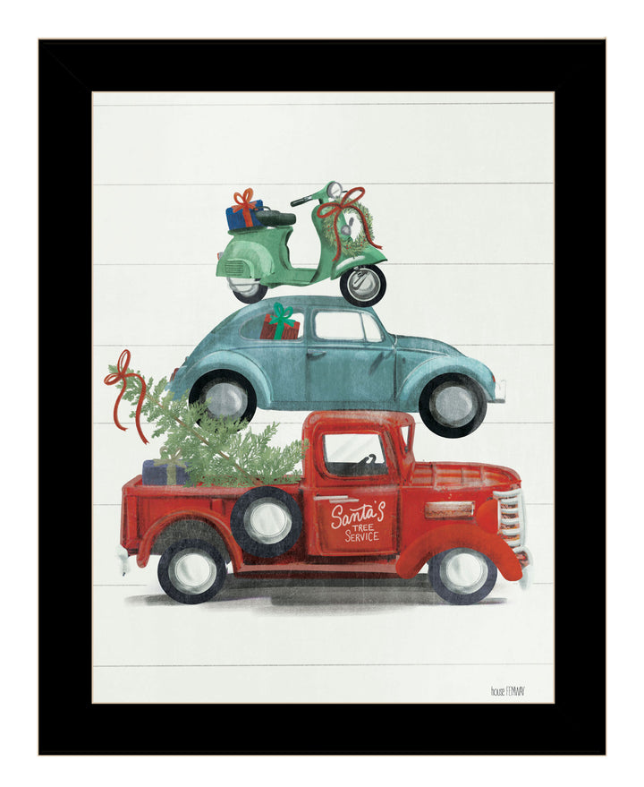 Holiday Travels Black Framed Print Wall Art