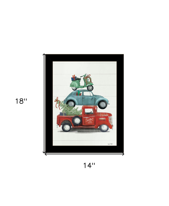 Holiday Travels Black Framed Print Wall Art