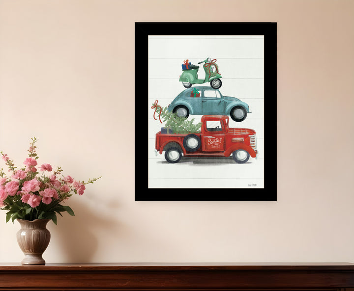 Holiday Travels Black Framed Print Wall Art