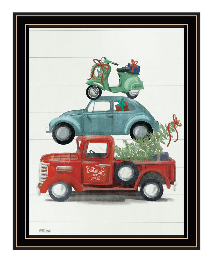 Holiday Travels Black Framed Print Wall Art