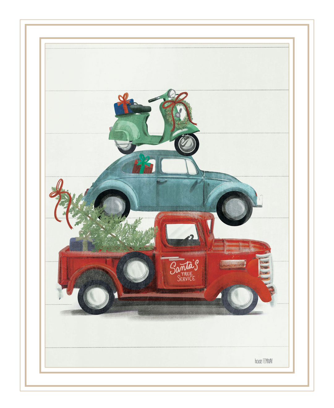 Holiday Travels Black Framed Print Wall Art