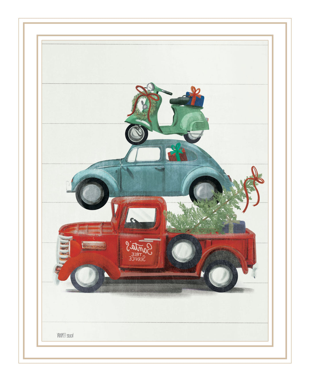 Holiday Travels Black Framed Print Wall Art