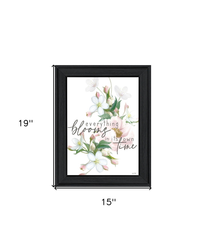 Everything Bloom Black Framed Print Wall Art