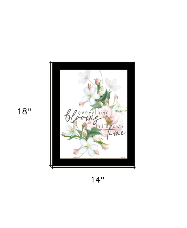 Everything Bloom Black Framed Print Wall Art